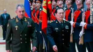 Chinese defense chief says his trip to Russia is a signal to the US