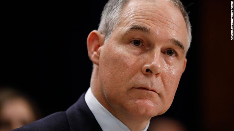 WASHINGTON, DC - JANUARY 18: Oklahoma Attorney General Scott Pruitt, President-elect Donald Trump's choice to head the Environmental Protection Agency, testifies during his confirmation hearing before the Senate Committee on Environment and Public Works on Capitol Hill January 18, 2017 in Washington, DC. Pruitt is expected to face tough questioning about his stance on climate change and ties to the oil and gas industry.   (Photo by Aaron P. Bernstein/Getty Images)