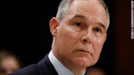 WASHINGTON, DC - JANUARY 18: Oklahoma Attorney General Scott Pruitt, President-elect Donald Trump&#39;s choice to head the Environmental Protection Agency, testifies during his confirmation hearing before the Senate Committee on Environment and Public Works on Capitol Hill January 18, 2017 in Washington, DC. Pruitt is expected to face tough questioning about his stance on climate change and ties to the oil and gas industry.   (Photo by Aaron P. Bernstein/Getty Images)