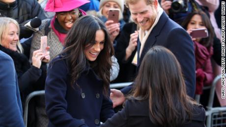 The couple were met by cheering crowds on their arrival in Nottingham, four days after they announced their engagement.