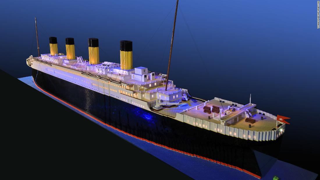 giant lego titanic