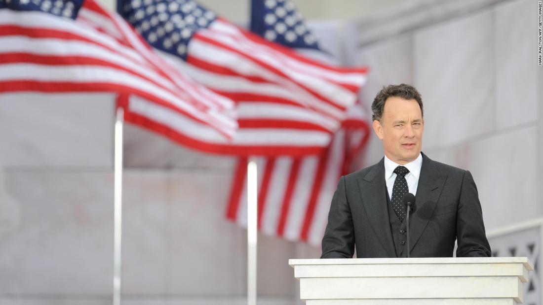 Hanks reads a historical text at the &quot;We Are One&quot; concert, which was one of President Barack Obama&#39;s inauguration celebrations in 2009.