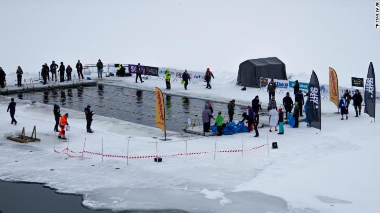 The Open Scandinavian Championship in Winter Swimming takes place every February in a pool cut out of a frozen lake in a small Swedish town about 100 miles from the Arctic Circle.