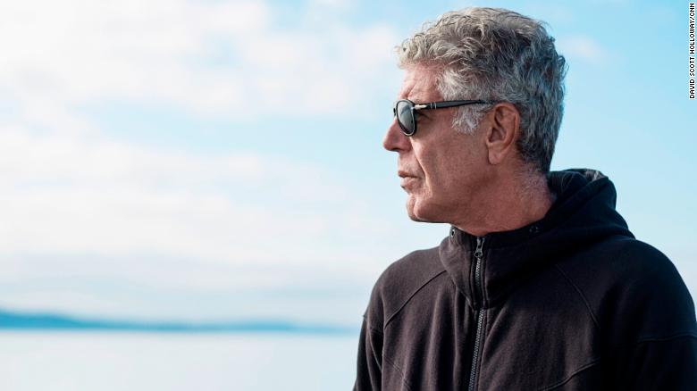 July 27, 2017: Anthony Bourdain on the ferry to Vashon Island while filming Parts Unknown in Seattle, Washington on July 27, 2017. (photo by David Scott Holloway)