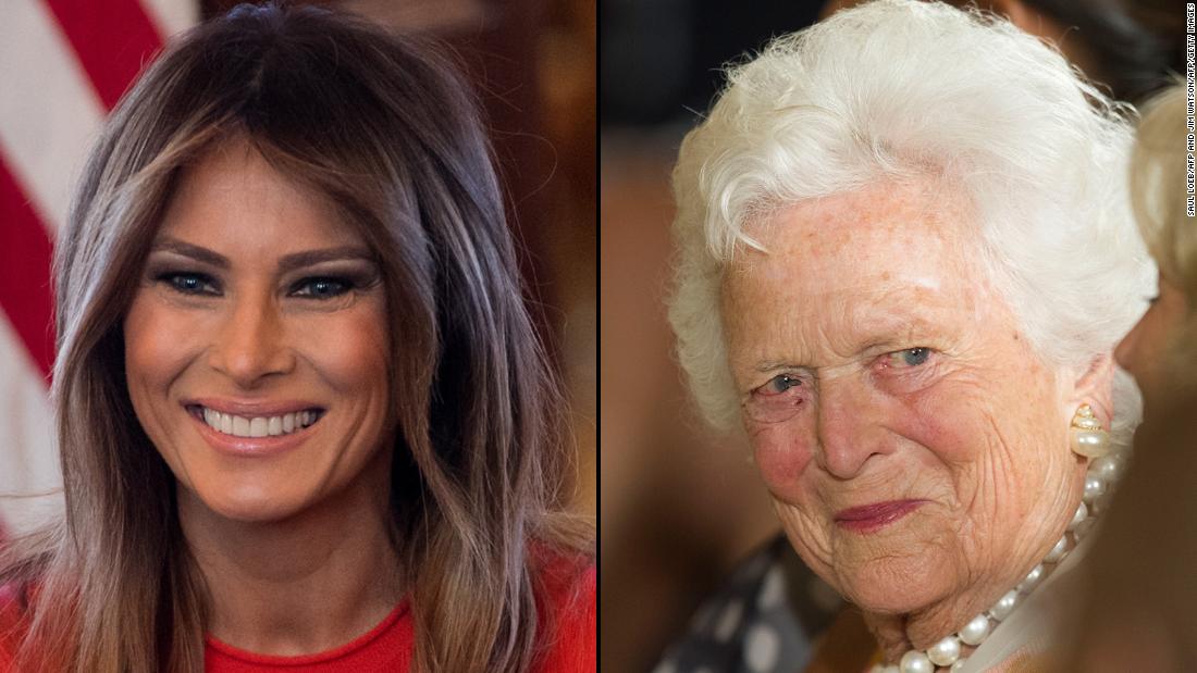 Melania Trump Ex Presidents Will Attend Barbara Bushs Funeral