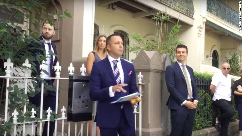 Clarence White calls an auction in Sydney at 62 Railway Ave, Stanmore, for BresicWhitney in 2018. 