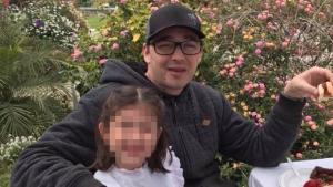 Anthony Mele and his daughter are seen in a photo from a GoFundMe page. Mele, 35, was stabbed to death in a random attack on Wednesday, April 18, 2018, at a seaside steak restaurant in Ventura. The young girl was sitting in his lap when he was stabbed. A homeless man was taken into custody and has been charged with first-degree murder. (Photo from GoFundMe)