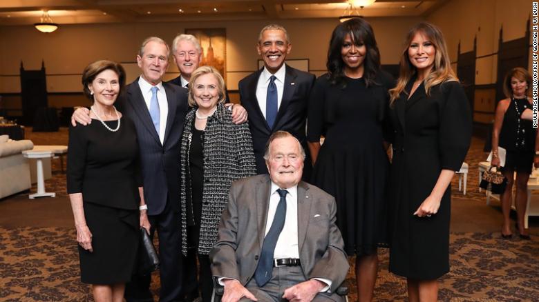 The Story Behind That Viral Photo Of The Past 4 Presidents All In One Place Cnnpolitics