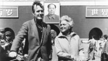 George Herbert Walker Bush poses with his wife Barbara in Beijing in 1974.  Born 12 June 1924 in Milton, Massachussetts, George Bush Yale graduated with a degree in Economics in 1948, made a fortune drilling oil before entering politics in 1964. US Congressman from Texas (1966-1970), ambassador to the United nations (1971-1974), Special Envoy to China (1974-1975), Republican National Chairman (1975-1976), Central Intelligence Agency (CIA) director (1976-1977), vice president of the US (1981-1959) George Bush is eventually elected president of the US 08 November 1988 against Democratic nominee Michael Dukakis.  AFP PHOTO/WHITE HOUSE        (Photo credit should read /AFP/Getty Images)