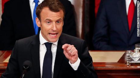 Image result for France's President Macron addresses Congress