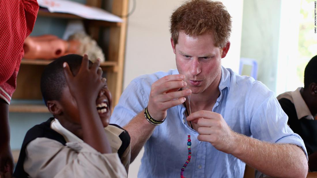 Harry &quot;connects with (kids) in a very unique way,&quot; says Jackson. &quot;He gets stuck in with whatever they&#39;re doing.&quot; On this occasion, the prince was visiting the Thuso Centre in Lesotho for children living with multiple disabilities. Butha-Buthe, Lesotho, December 2014.