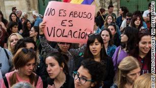 Protests in Spain after 5 men are cleared of rape in 'wolf pack' case