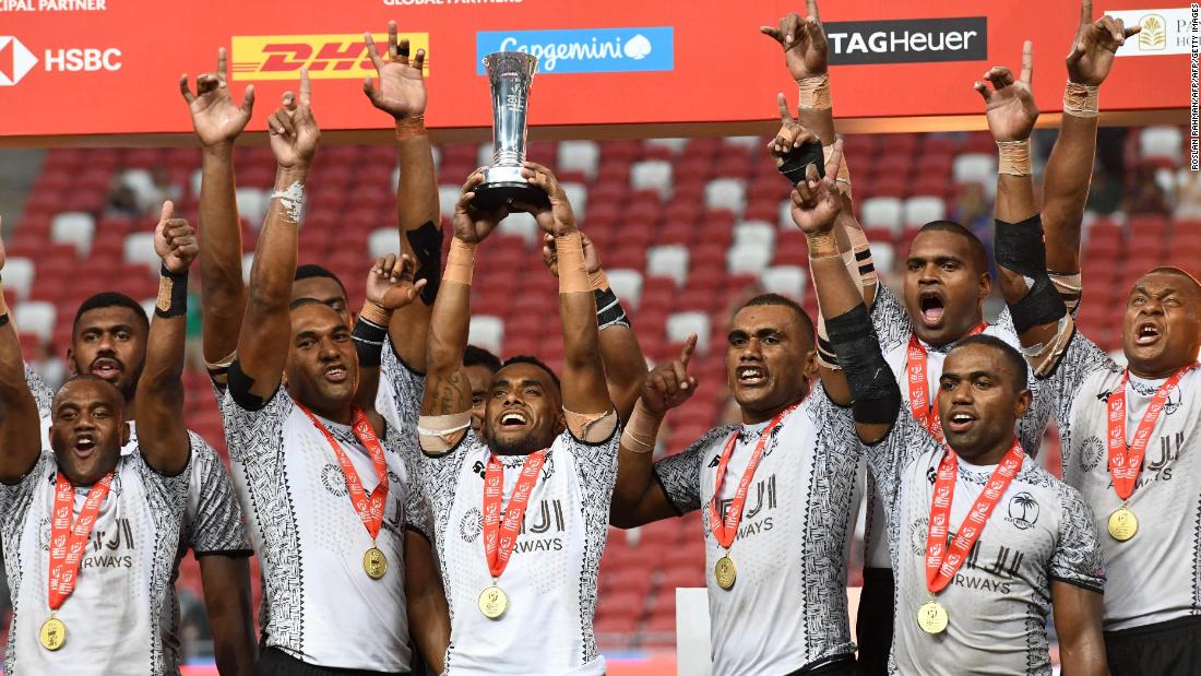 Fiji moved to the top of the standings with a tense victory over Australia in &lt;a href=&quot;http://www.cnn.com/2018/04/29/sport/fiji-singapore-rugby-sevens-hsbc-sevens-world-series-australia-spt-intl/index.html&quot;&gt;Singapore&lt;/a&gt;.