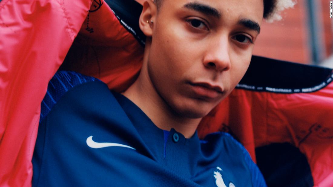 Talk about attention to detail: The button on the collar of the Nike-designed French kit is imprinted with the words &quot;Liberté, Egalité, Fraternité&quot; -- &quot;Freedom, Equality, Fraternity&quot; -- the French national motto.