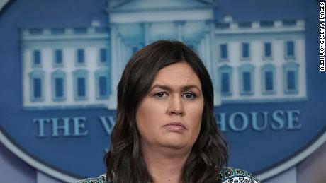 WASHINGTON, DC - MAY 01:  White House Press Secretary Sarah Sanders speaks during a White House daily news briefing at the James Brady Press Briefing Room of the White House May 1, 2018 in Washington, DC. Sanders held a daily briefing to answer questions from members of the White House Press Corps.