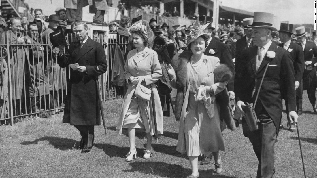 It&#39;s a far cry from the Royal Box, from where generations of British monarchs have watched the race unfold. (From left to right: King George VI, Princess Elizabeth (later Queen Elizabeth II), Queen Elizabeth (later Queen Mother) and the 16th Duke of Norfolk pictured at Epsom in 1948).