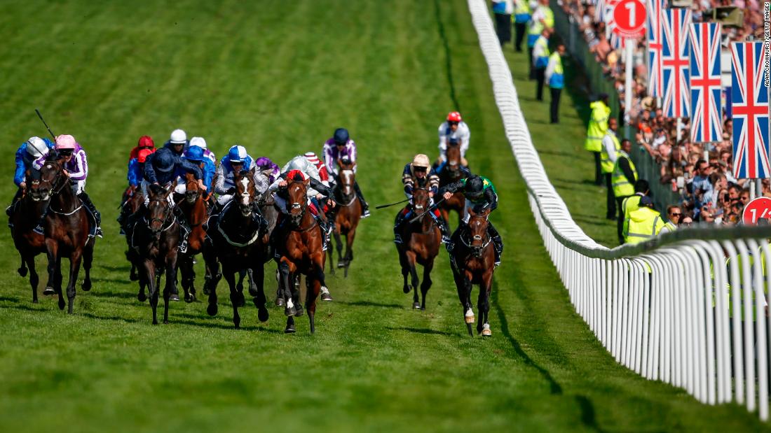 Wings Of Eagles (left, pink cap), ridden by Padraig Beggy and trained by O&#39;Brien, was the 40-1 outsider who clinched Britain&#39;s richest race in 2017. The Derby was worth £1.625 million in 2017 with the winner receiving £921,500.