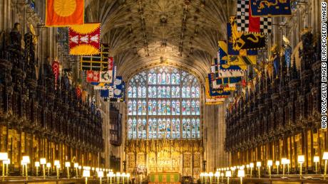 A view of the choir in St. George&#39;s Chapel at Windsor Castle.