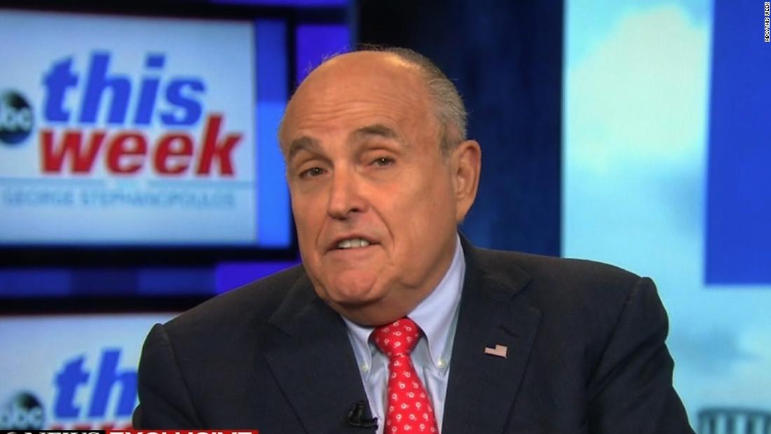 Giuliani Says Trump Shouldn T Testify Because Our Recollection Keeps Changing Cnn Politics