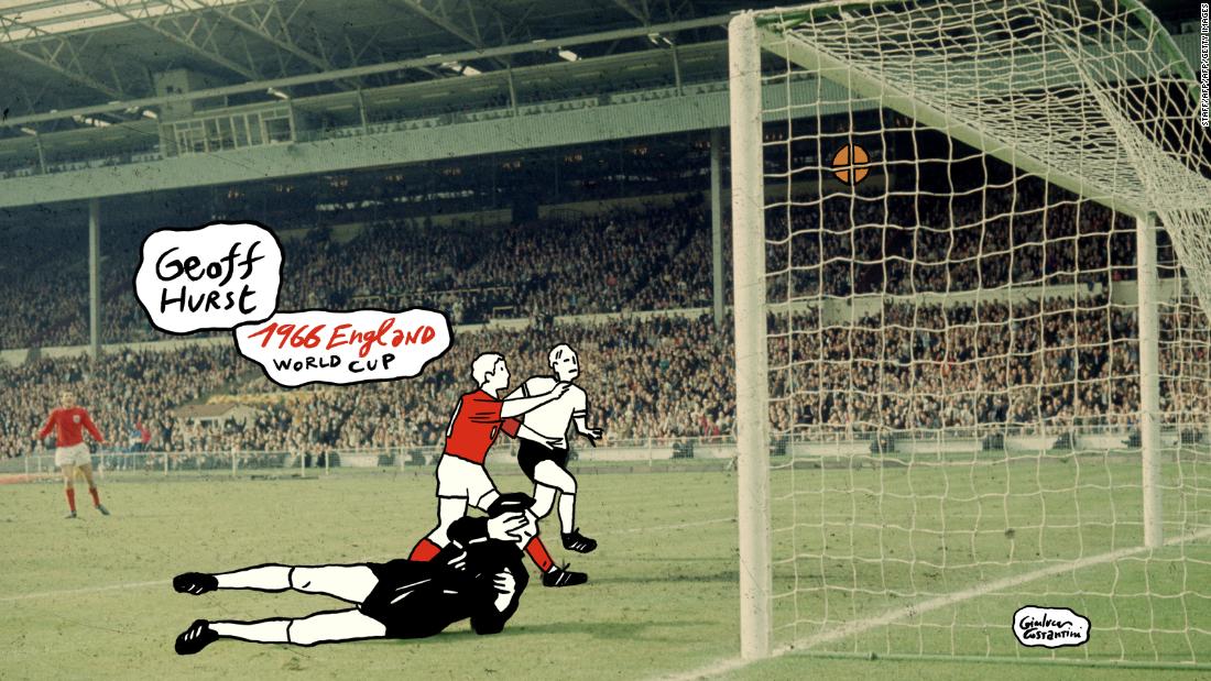 มันข้ามเส้น? ด้วยคะแนนระหว่างอังกฤษและเยอรมนีตะวันตกที่ระดับ 2-2 ในการแข่งขันฟุตบอลโลกปี 1966 รอบชิงชนะเลิศ กองหน้า Geoff Hurst ยิงโดนคานประตูและเบี่ยงตัวลง ตอนแรกไม่ได้ประตู แต่ได้รับอนุญาตหลังจากปรึกษาหารือระหว่างผู้ตัดสินและผู้กำกับเส้น เกมจบลง 4-2 ทำให้อังกฤษคว้าแชมป์ฟุตบอลโลกครั้งแรกและครั้งเดียว