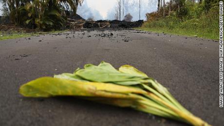 Hawaii residents leave offerings for volcano goddess Pele as lava destroys homes