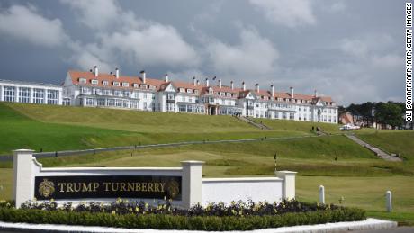 A general view of the newly-renovated Trump Turnberry hotel and golf resort in Turnberry, Scotland on June 24, 2016.

Donald Trump hailed Britain's vote to leave the EU as "fantastic" shortly after arriving in Scotland on Friday for his first international trip since becoming the presumptive Republican presidential nominee. / AFP / OLI SCARFF        (Photo credit should read OLI SCARFF/AFP/Getty Images)