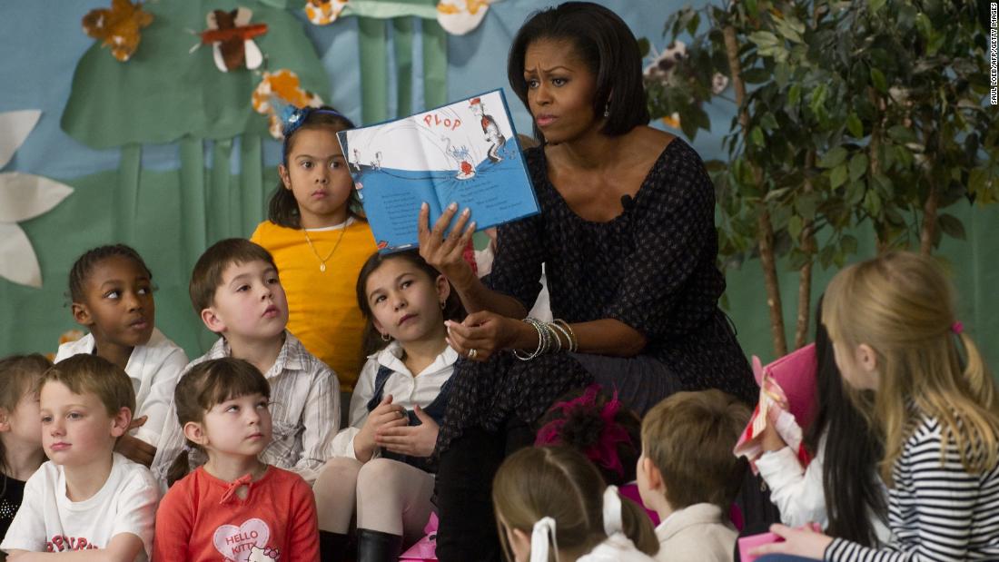 Philip Nel is the author of &quot;Was the Cat in the Hat Black?: The Hidden Racism of Children&#39;s Literature, and the Need for Diverse Books.&quot; Pictured here, Michelle Obama reads &quot;Cat in the Hat&quot; to a group of children. 