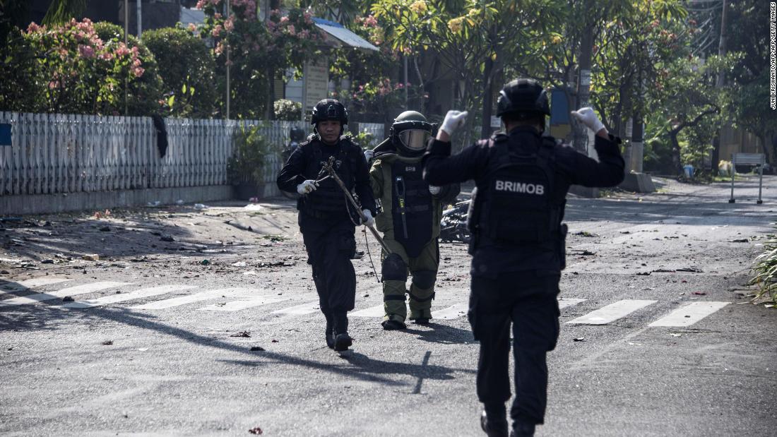 At least 7 killed in 3 church bombings in Indonesia