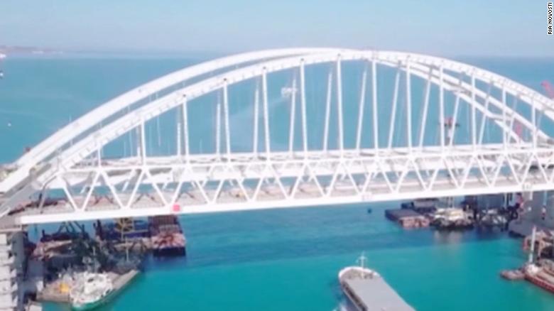 Putin opens bridge linking Russia to Crimea