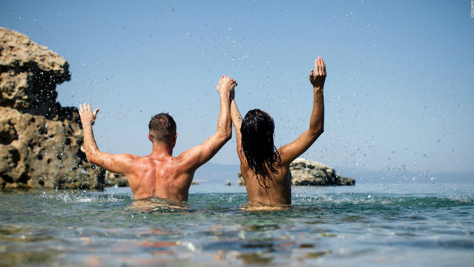 Beach making love erotic Nudist Couple