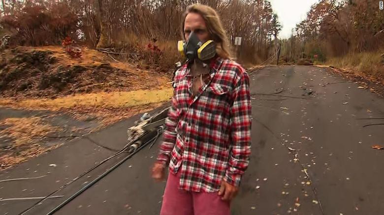 Steve Gebbie has come near his home almost daily since he evacuated his Leilani Estates.