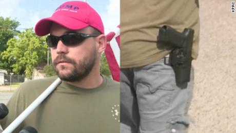 armed Trump supporter outside school shooting sot_00002901.jpg