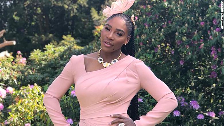 Tennis star Serena Williams is pictured ahead of the wedding.