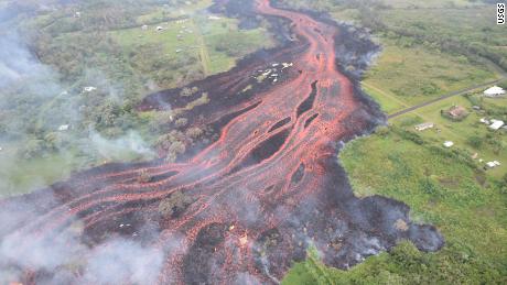 This shows Kīlauea Volcano&#39;s lower East Rift zone on May 19. 