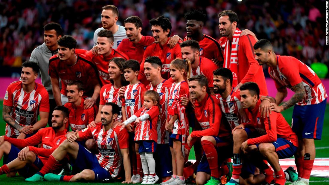 Torres was joined on the pitch by his children Nora, Leo and Elsa.