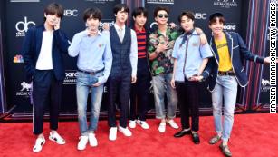 K-pop boy band BTS at the 2018 Billboard Music Awards in Las Vegas.