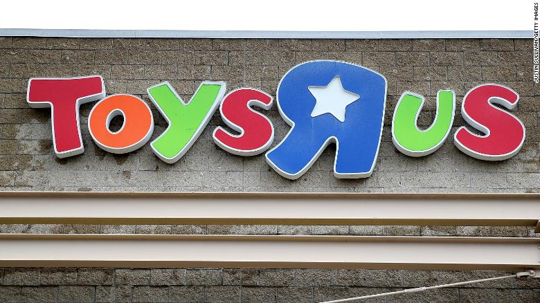 EMERYVILLE, CA - MARCH 15:  The Toys R Us logo is displayed on the exterior of a store on March 15, 2018 in Emeryville, California. Toys R Us filed for liquidation in a U.S. Bankruptcy court and plans to close 735 stores leaving 33,000 workers without employment.  (Photo by Justin Sullivan/Getty Images)