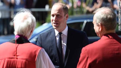 Britain&#39;s Prince William attends the memorial service.