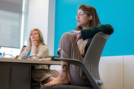 Unlike previous introductory meetings, when her heart wasn't in it, Claire takes in every word during this education session about lung transplants. 