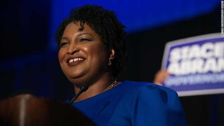 Georgia Democratic Gubernatorial candidate Stacey Abrams takes the stage to declare victory in the Democratic primary during an election night event on May 22, 2018 in Atlanta, Georgia.