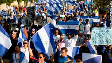 Anti-government protests erupted in Nicaragua in April.