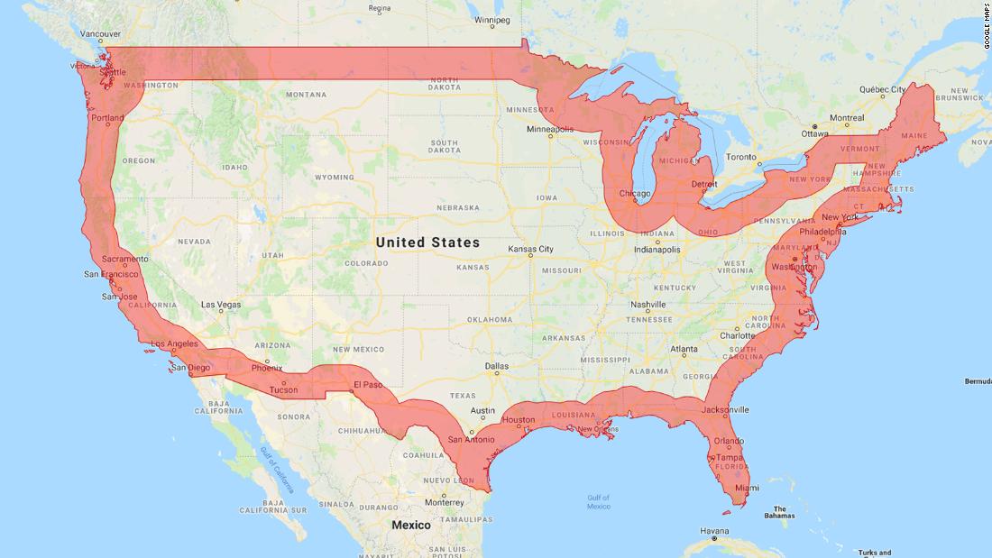 The Us Border Is Bigger Than You Think Cnn