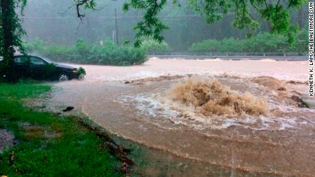 Flash floods rip through Maryland community