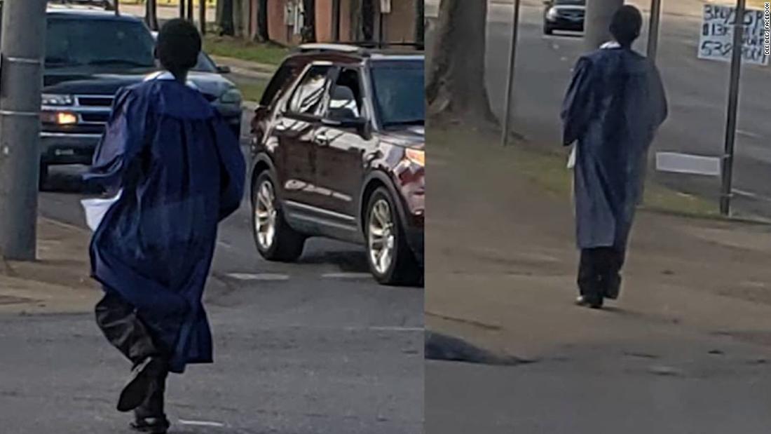 Photo Of Graduate Waiting For Bus Goes Viral - Cnn Video