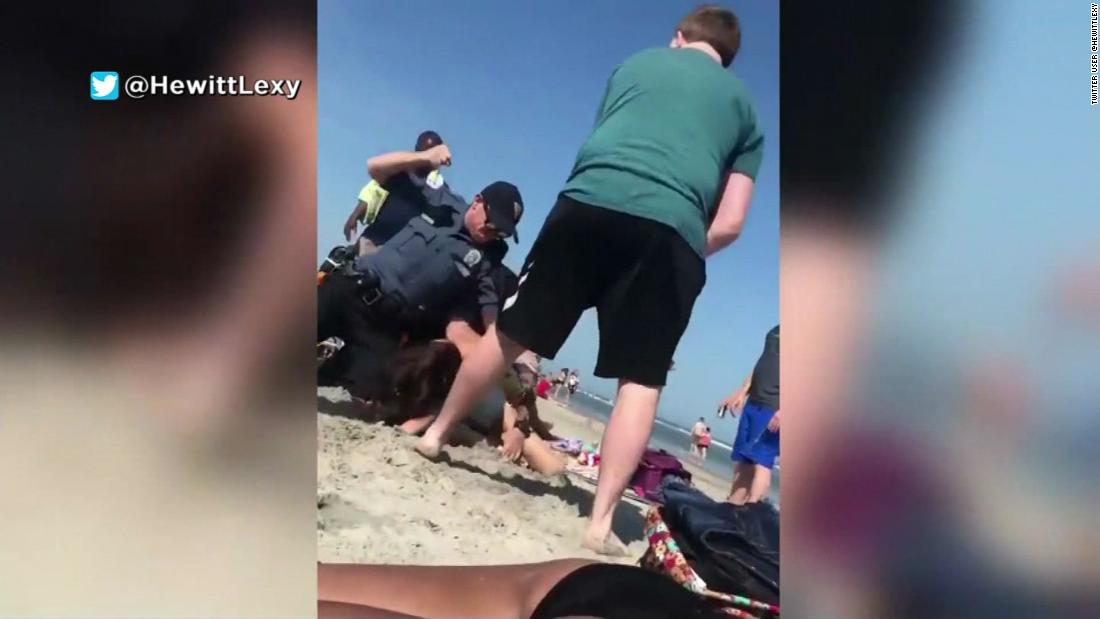 Police Officer Punches Woman In New Jersey Beach Arrest Cnn