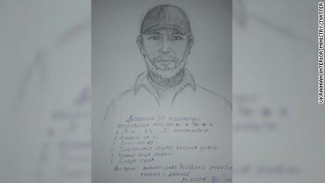 Ukrainian officials released a sketch of the suspected killer.