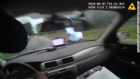 Video shows police hit suspect with cruiser 