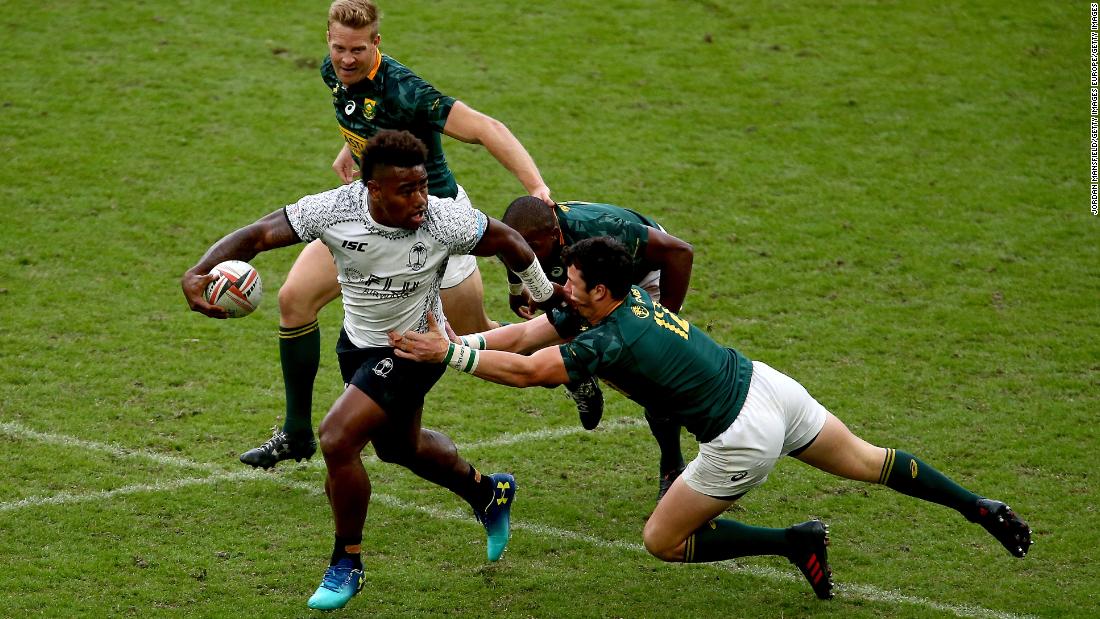 Fiji&#39;s Josua Tuisova looks for an offload in the final of the London Sevens against South Africa. His side ran out &lt;a href=&quot;http://www.cnn.com/2018/06/03/sport/london-sevens-fiji-south-africa-rugby-intl-spt/index.html&quot;&gt;21-17 victors&lt;/a&gt; to take control of the series. 
