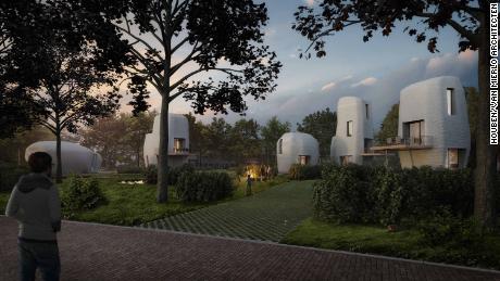 A small community of 3D-printed concrete houses is coming to the Netherlands