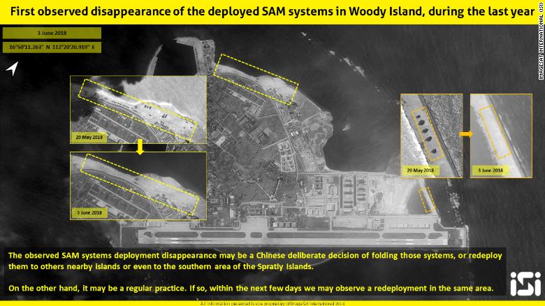 ISI said the missile systems may have been removed as part of a routine procedure. 